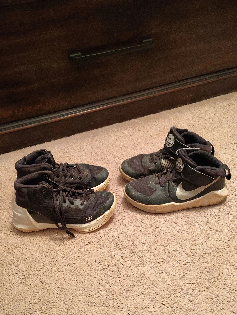 Kids Nike And UA Shoes